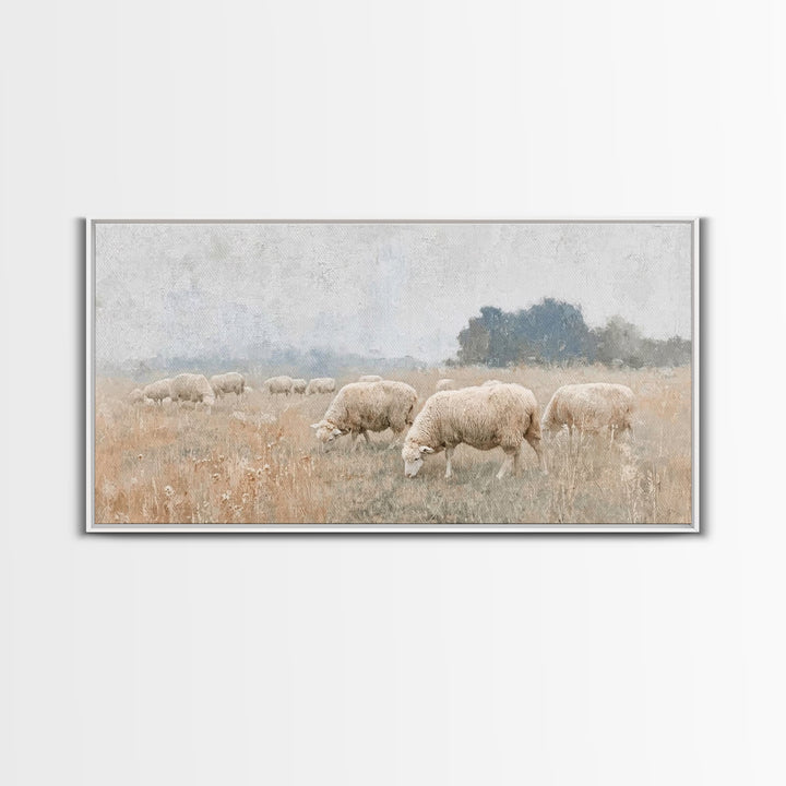 Graceful Flock Morning – Framed Canvas Print – Christian Wall Art – Christian Art Canvas – Jesus Painting – Christian Christmas Art – Chris