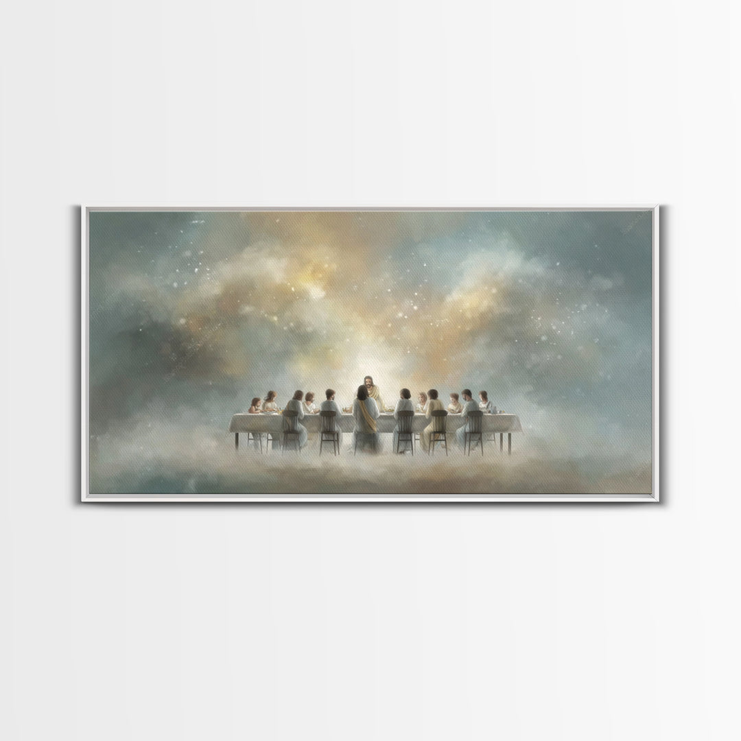Sacred Table | Framed Canvas Print | Christian Art Work | Jesus Painting | Christian Wall Art | Christmas Canvas Wall Art | Christian Decor