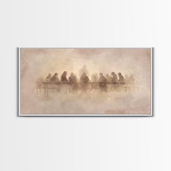 Divine Banquet – Framed Canvas Print – Christian Art Canvas – Christian Christmas Art – Jesus Painting – Christian Wall Art – Christian Gif