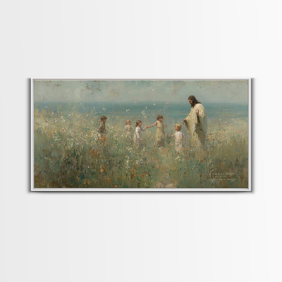 White Covenant | Framed Canvas Print | Christian Art Canvas | Christian Wall Art | Jesus Painting | Christian Christmas Art | Christian Dec