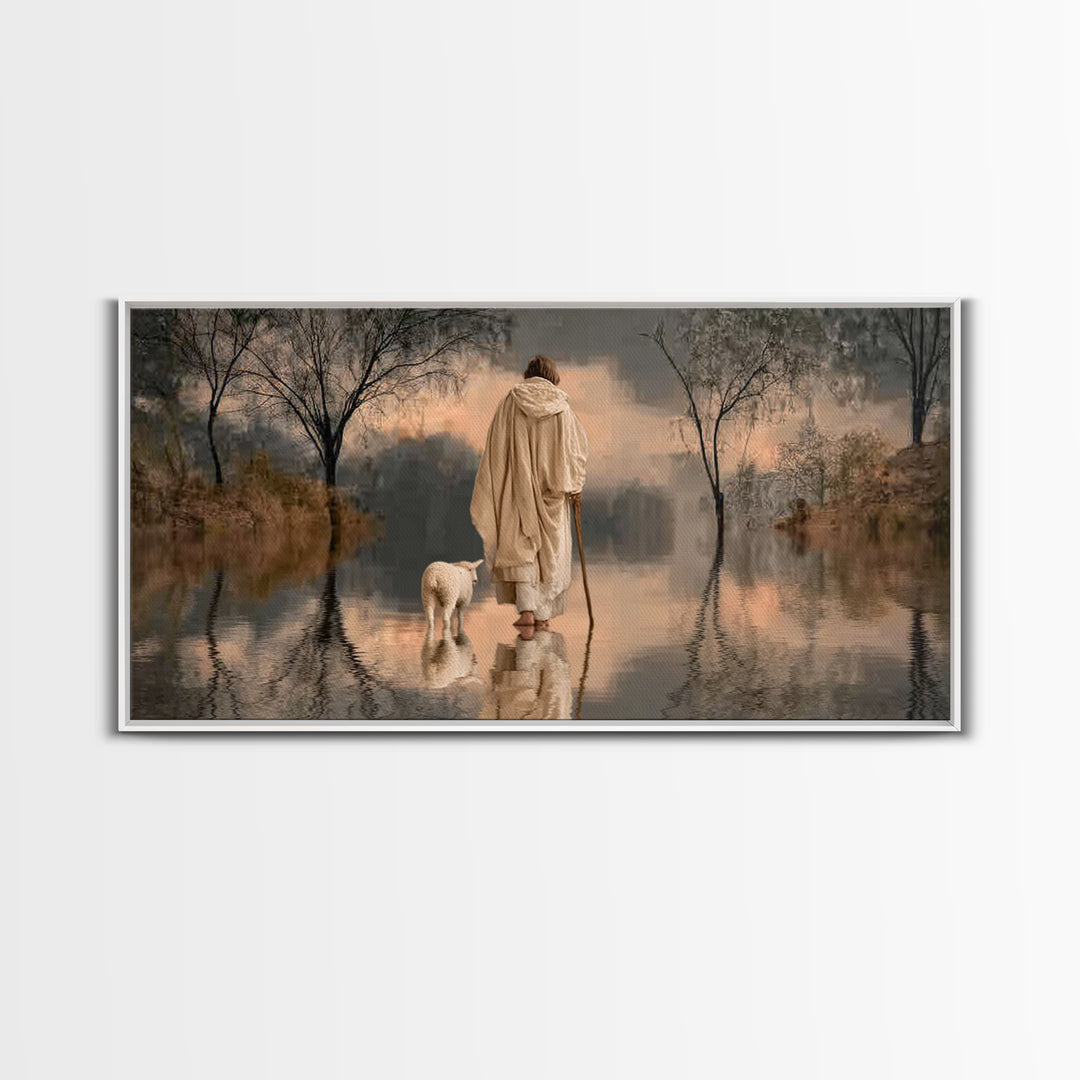 Path Of Grace - Framed Canvas Print - Jesus Painting - Christian Art Canvas - Christian Wall Art - Christian Christmas Art