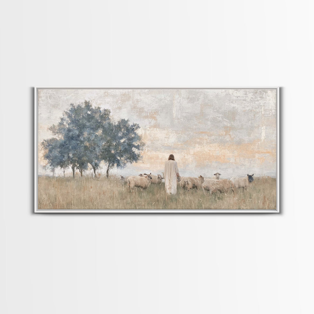 Fields Of Mercy, Framed Canvas Print, Christian Art Print, Christian Wall Art, Jesus Painting, Christian Art Canvas, Christian Christmas Ar