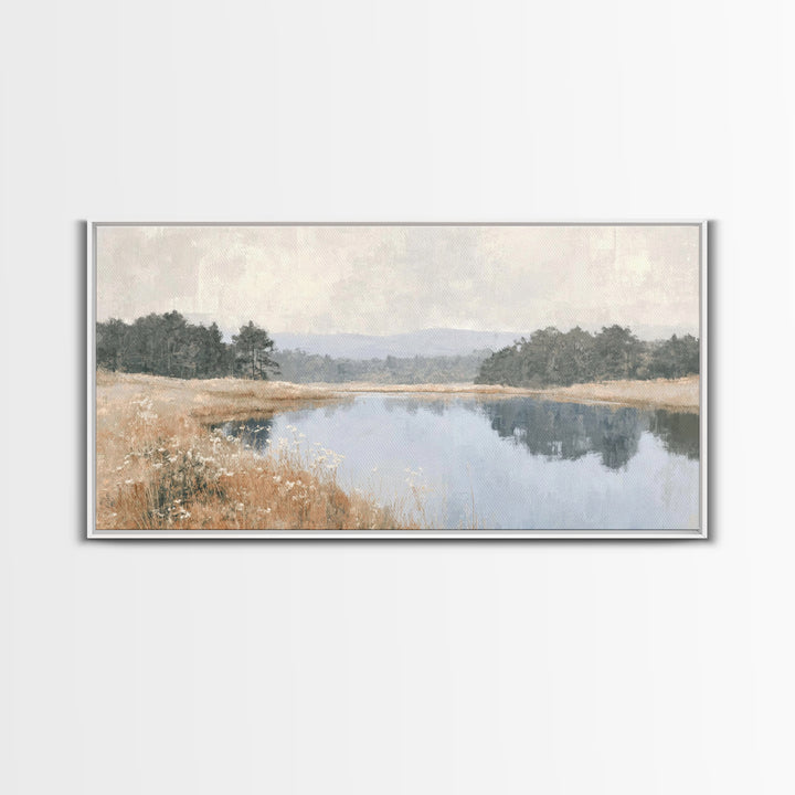 Fields Of Peace - Framed Canvas Print - Christian Art Canvas - Subtle Christian Paintings - Christian Art Print - Christian Decor
