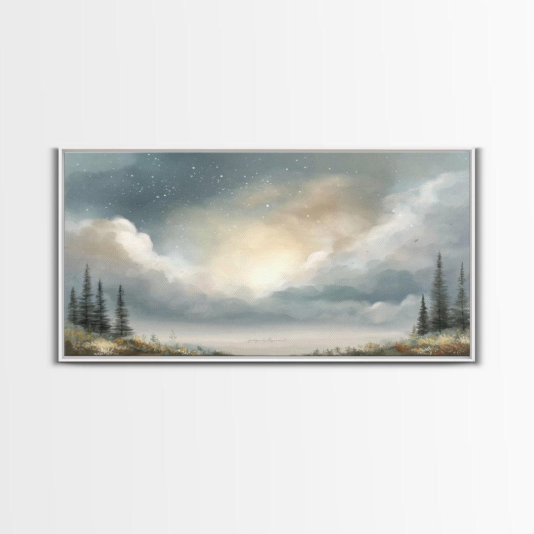 Heaven’s Horizon - Framed Canvas Print - Modern Christian Art - Christian Wall Art - Christian Art Print - Christian Gift