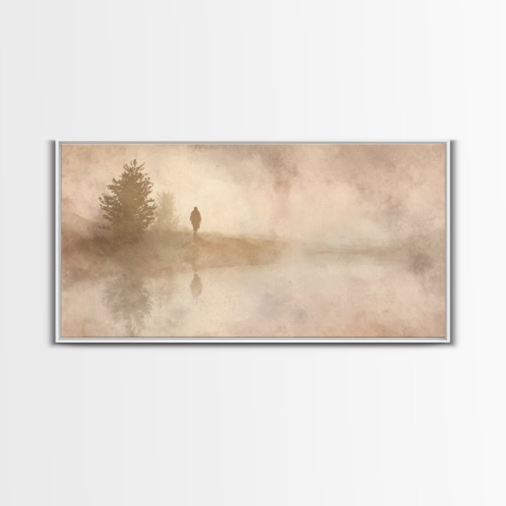 Desert Hush Reverence | Framed Canvas Print | Christian Wall Art | Subtle Christian Art | Christian Art Canvas | Jesus Painting | Christian