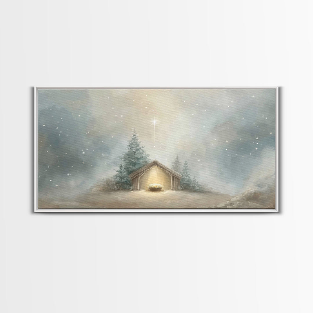 Star of Bethlehem – Framed Canvas Print – Christmas Art – Christian Wall Art – Christian Christmas Art – Christian Art Canvas – Christian D