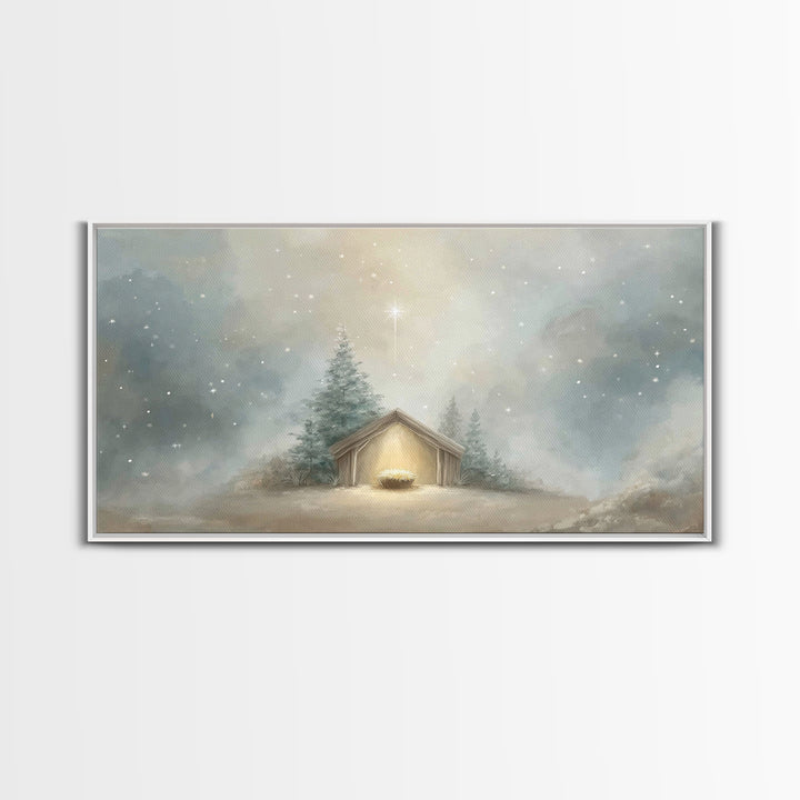 Star of Bethlehem – Framed Canvas Print – Christmas Art – Christian Wall Art – Christian Christmas Art – Christian Art Canvas – Christian D