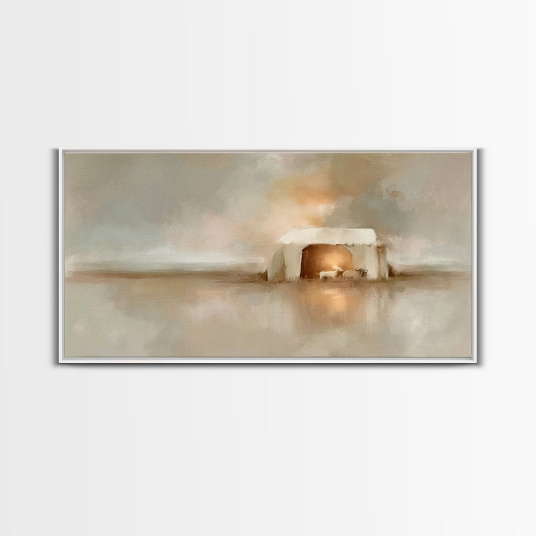 Dawn of Hope – Framed Canvas Print – Christian Wall Art – Christmas Art – Christian Art Canvas – Christian Christmas Art – Christian Decor