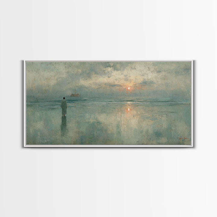 Solitary Grace Path – Framed Canvas Print – Christian Wall Art – Christian Art Canvas – Jesus Painting – Subtle Christian Art – Christian D