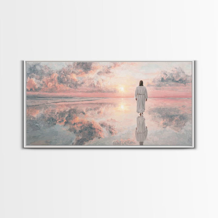 Heavenly Path – Framed Canvas Print – Christian Wall Art – Jesus Painting – Christian Art Canvas – Modern Christian Art – Christian Gift Id