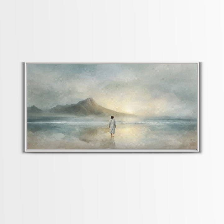 Dawn of Peace – Framed Canvas Print – Christian Art Canvas – Large Christian Painting – Subtle Christian Art – Christian Wall Art – Christi