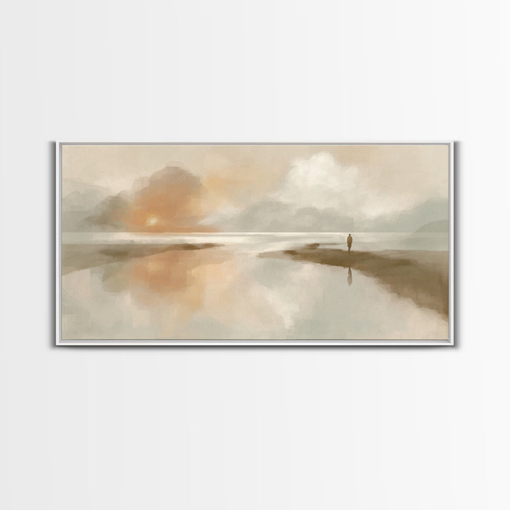 Sacred Stillness – Framed Canvas Print, Christian Wall Art, Christian Art Work, Modern Christian Art, Christian Painting, Unique Christian