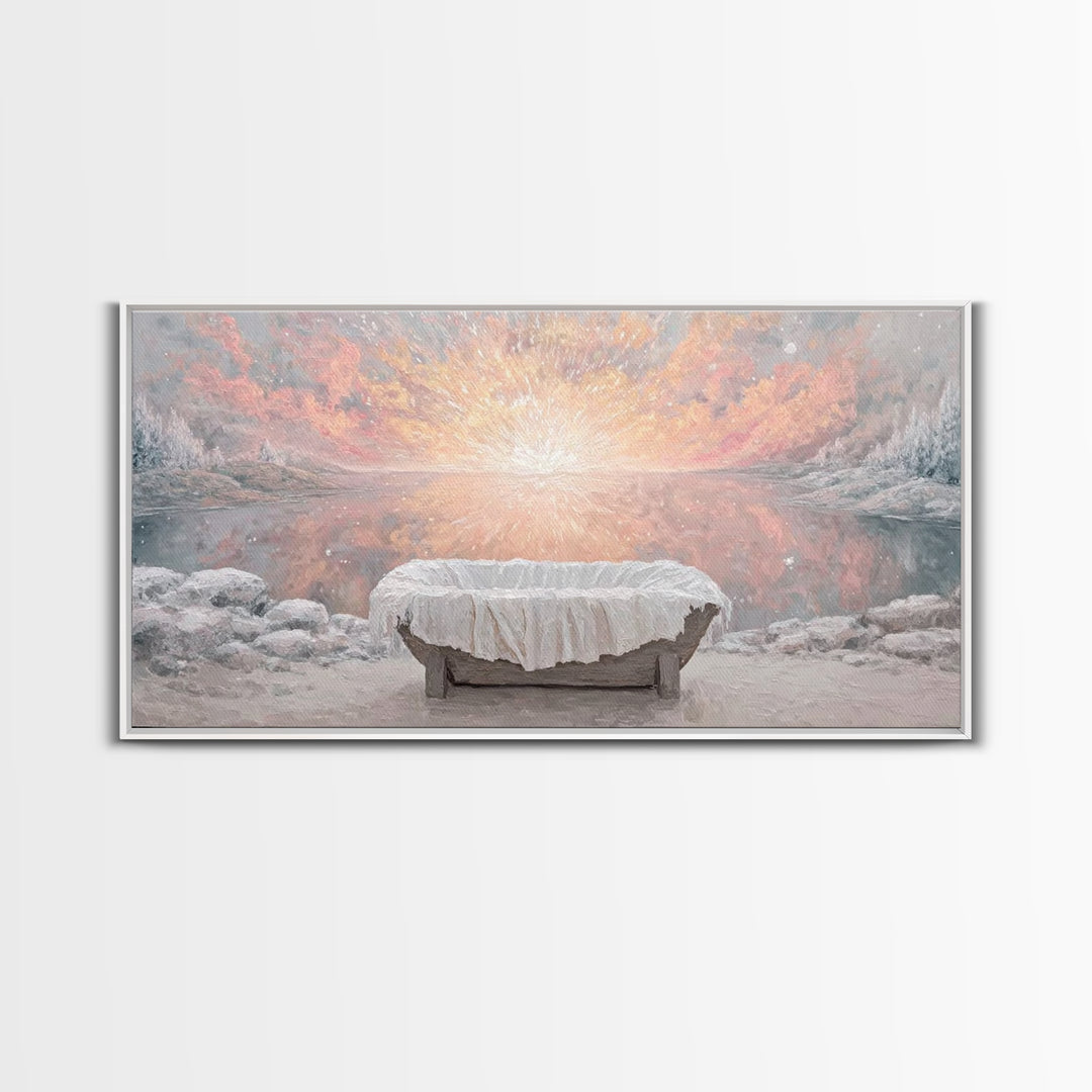 Rising Glory – Framed Canvas Print, Christian Art Work, Christian Wall Art, Modern Christian Art, Christian Decoration, Christian Art Canva