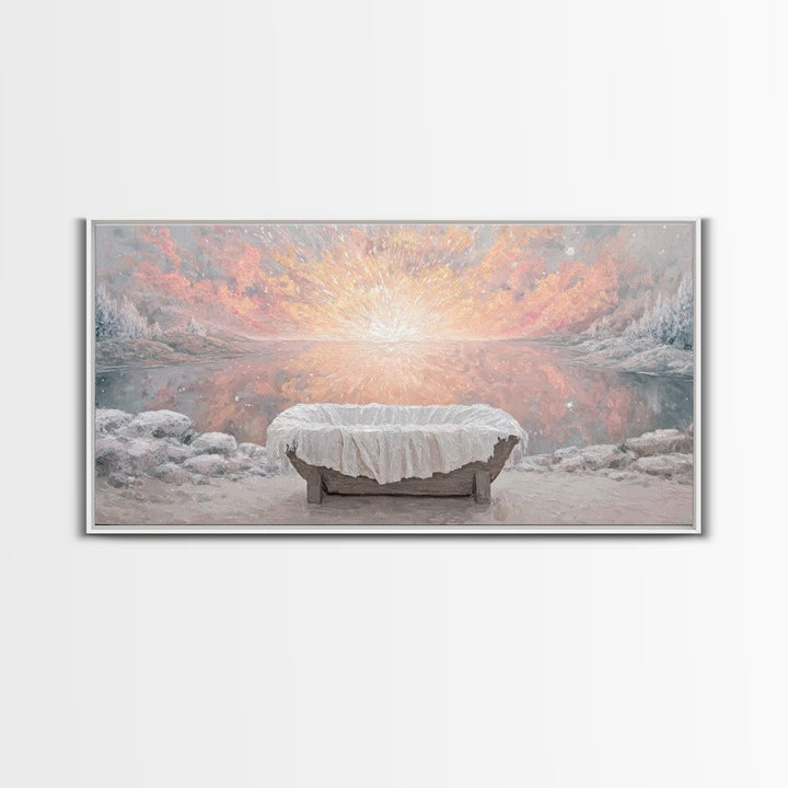 Rising Glory – Framed Canvas Print, Christian Art Work, Christian Wall Art, Modern Christian Art, Christian Decoration, Christian Art Canva