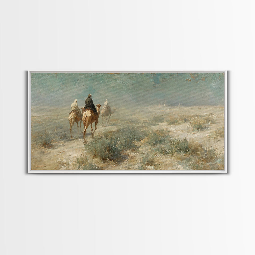 Journey Through Silence | Framed Canvas Print | Christian Art Canvas | Christian Wall Art | Vintage Christian Art | Christmas Art | Christi