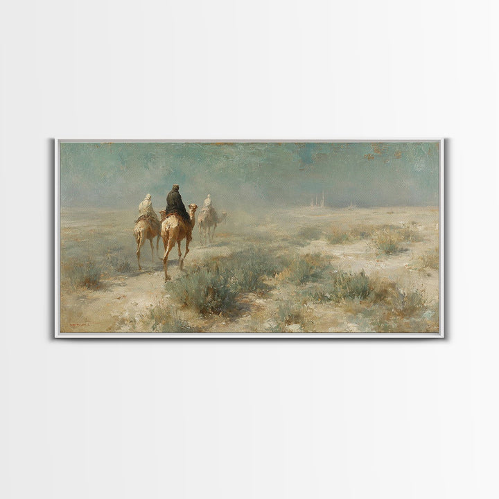 Journey Through Silence | Framed Canvas Print | Christian Art Canvas | Christian Wall Art | Vintage Christian Art | Christmas Art | Christi