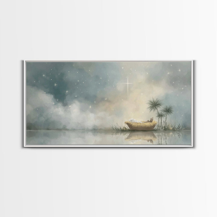 Starborn Peace – Framed Canvas Print – Christian Christmas Art – Christmas Art Framed – Jesus Christmas Art – Christian Decor – Christian C