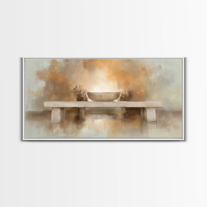 Altar Of Light – Framed Canvas Print – Christian Wall Art – Christian Art Canvas – Christian Christmas Art – Christian Decor