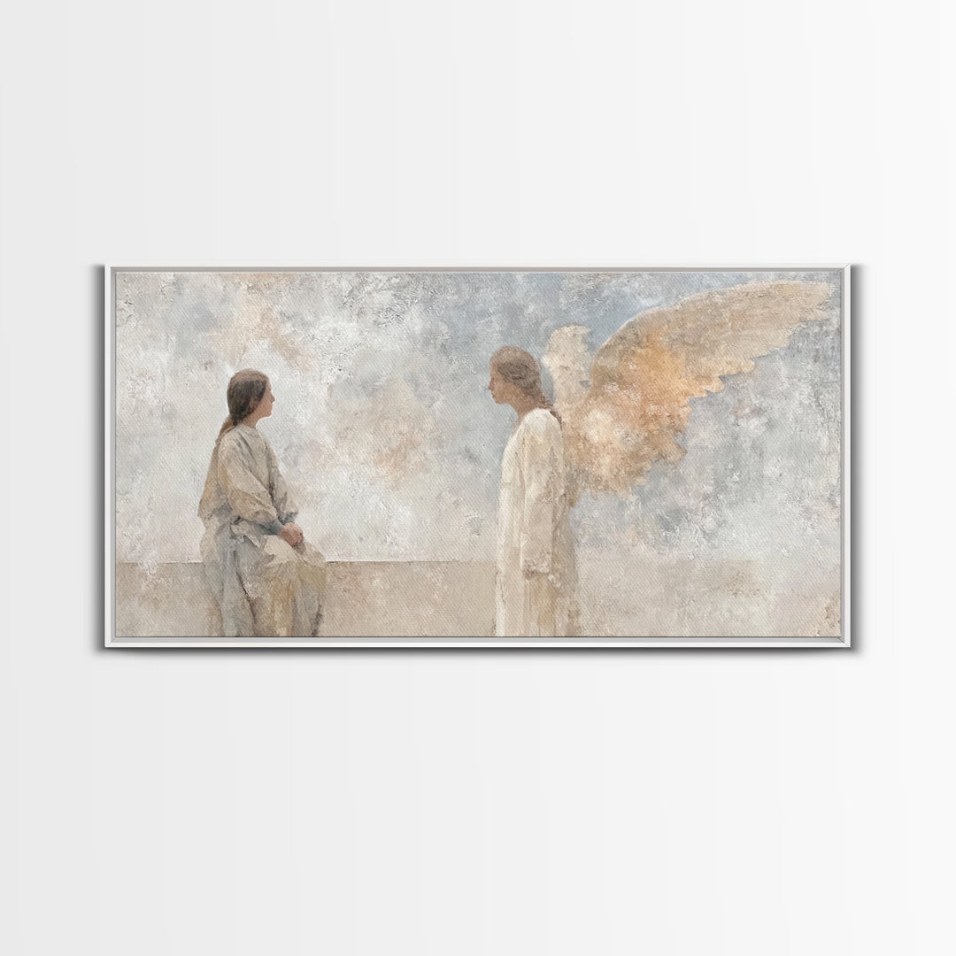 Dawn Of Grace – Framed Canvas Print – Christian Art Print – Minimalist Christian Art – Christian Wall Art – Christmas Art