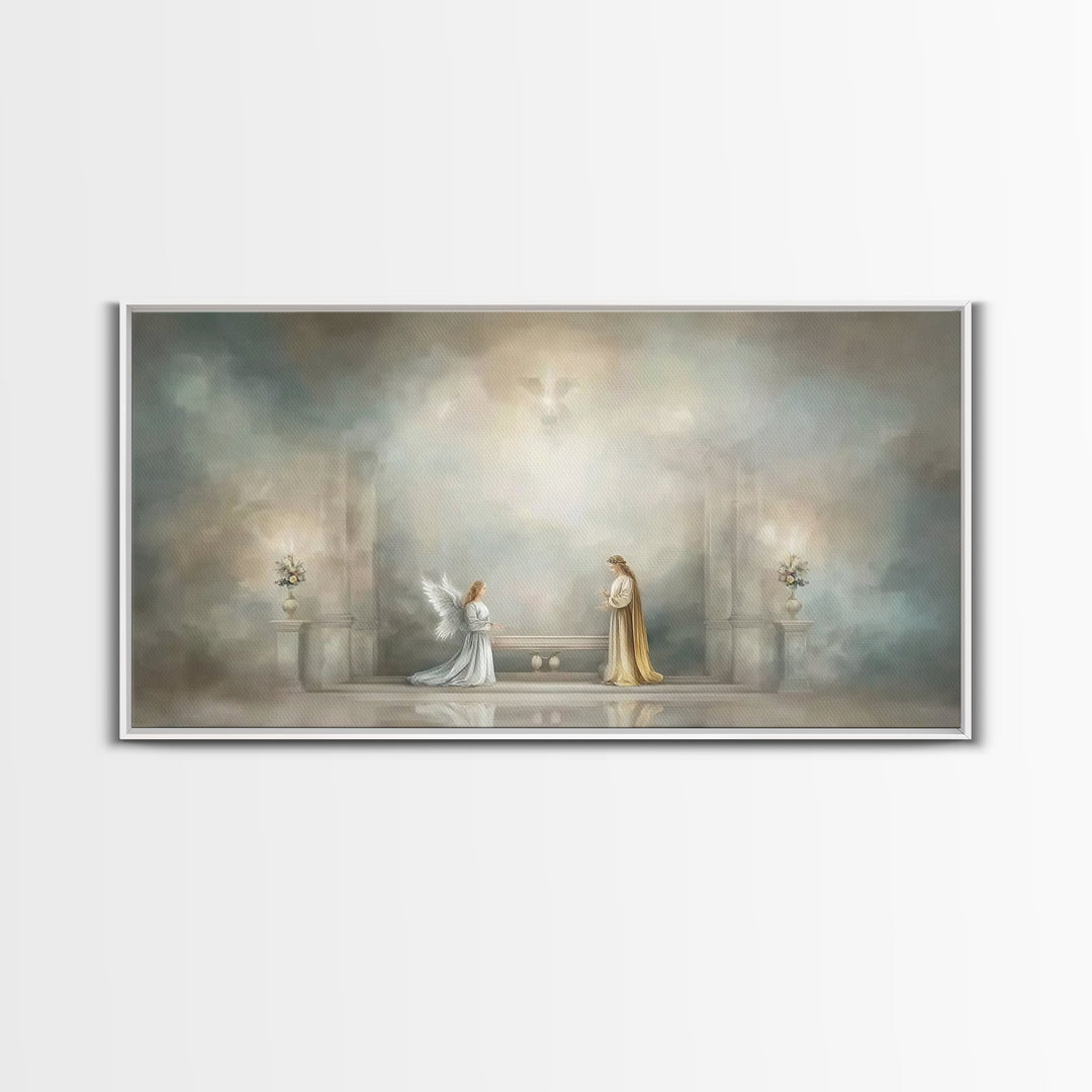 Heavenly Sanctuary | Framed Canvas Print | Christian Art Canvas | Christian Wall Art | Modern Christian Art | Jesus Painting | Christmas Ar
