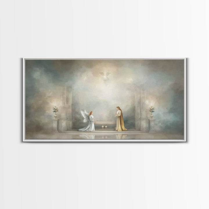 Heavenly Sanctuary | Framed Canvas Print | Christian Art Canvas | Christian Wall Art | Modern Christian Art | Jesus Painting | Christmas Ar