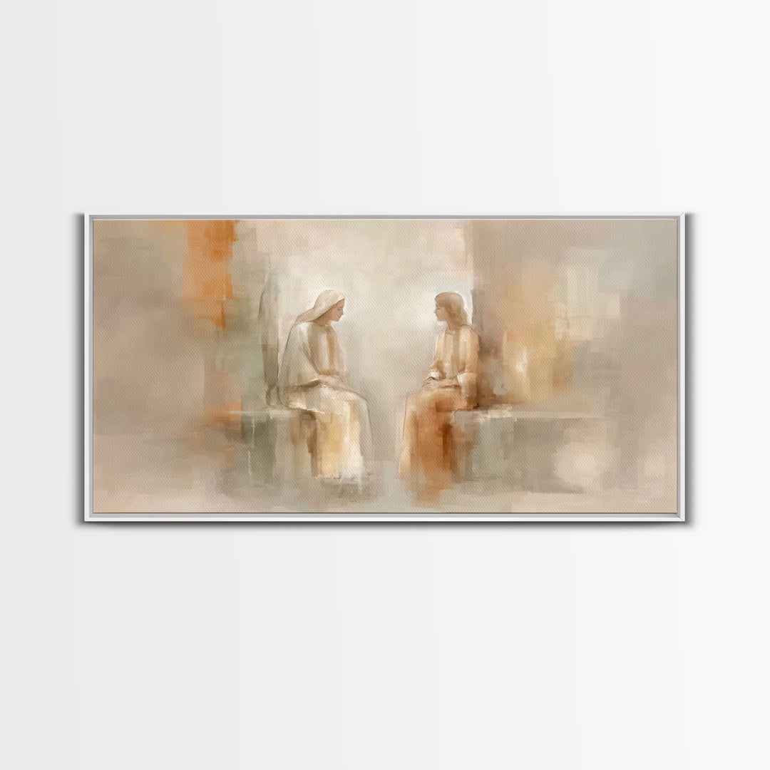 Quiet Revelation – Framed Canvas Print – Minimalist Christian Art – Christian Art Print – Subtle Christian Paintings – Christian Wall Art –