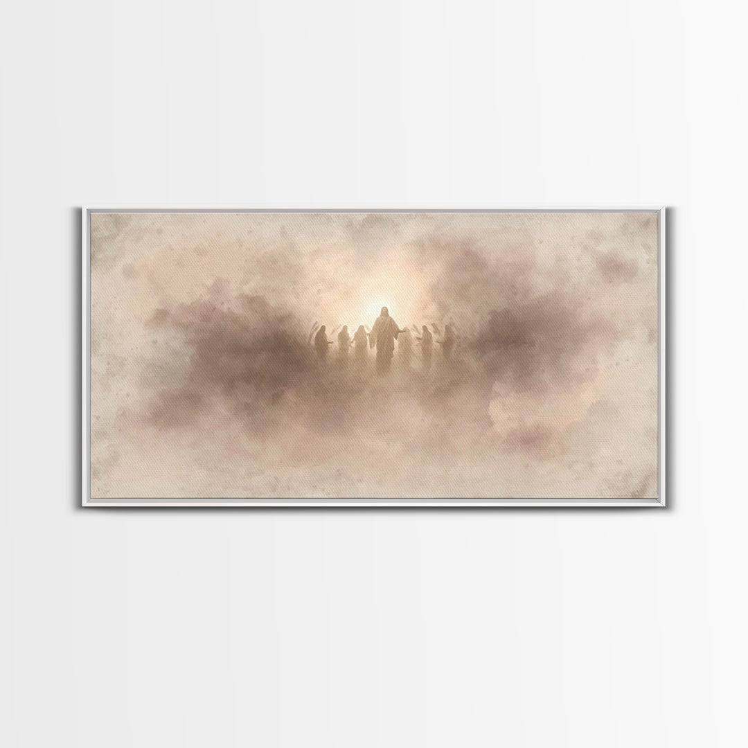 Eternal Light – Framed Canvas Print – Christian Art Painting – Christian Wall Art – Jesus Painting Canvas – Moody Christian Art – Christian