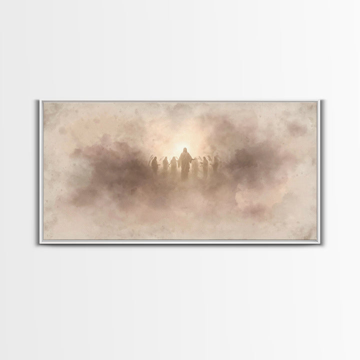 Eternal Light – Framed Canvas Print – Christian Art Painting – Christian Wall Art – Jesus Painting Canvas – Moody Christian Art – Christian