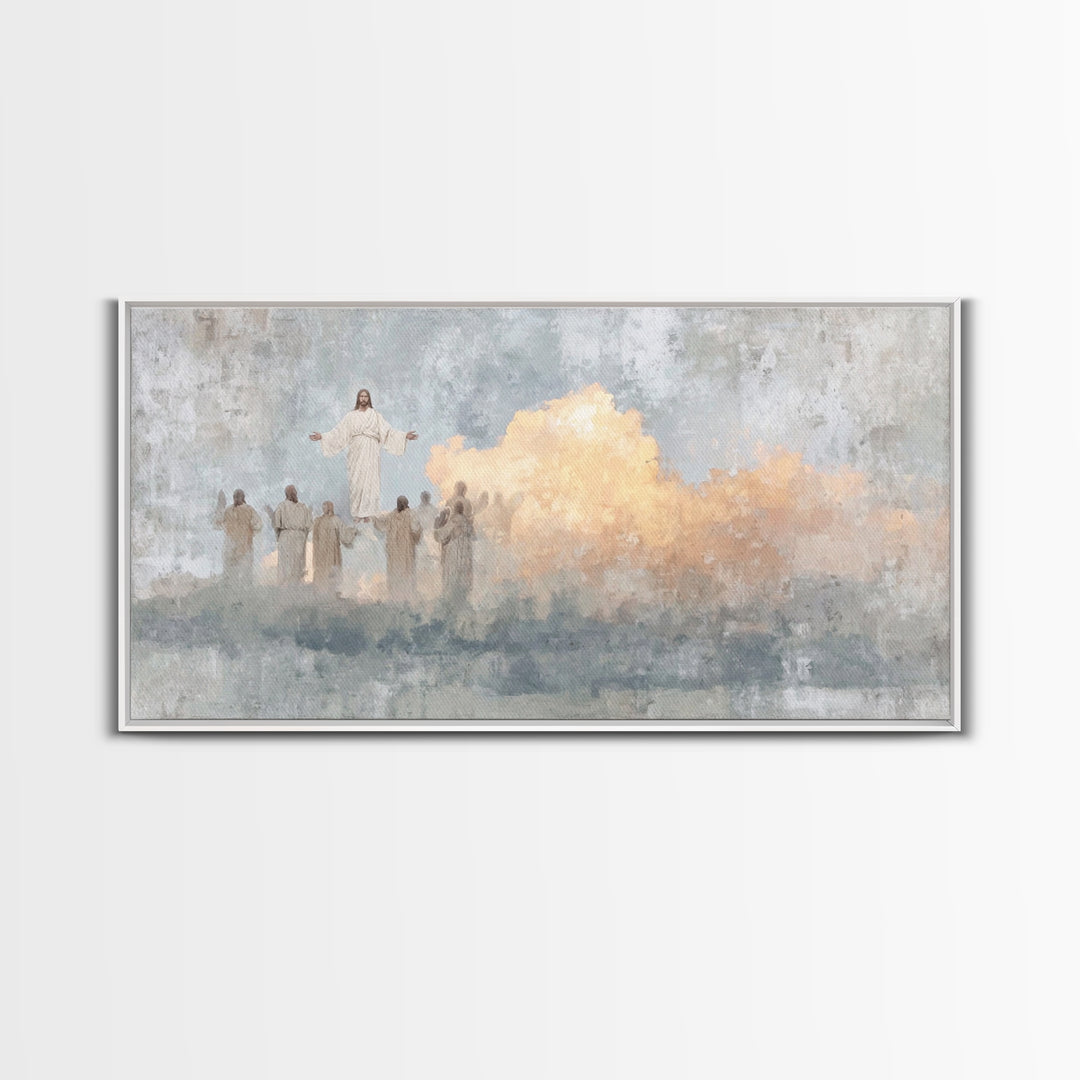 Risen Glory | Framed Canvas Print | Jesus Painting | Christian Wall Art | Christian Art Canvas | Modern Christian Painting | Christian Chri