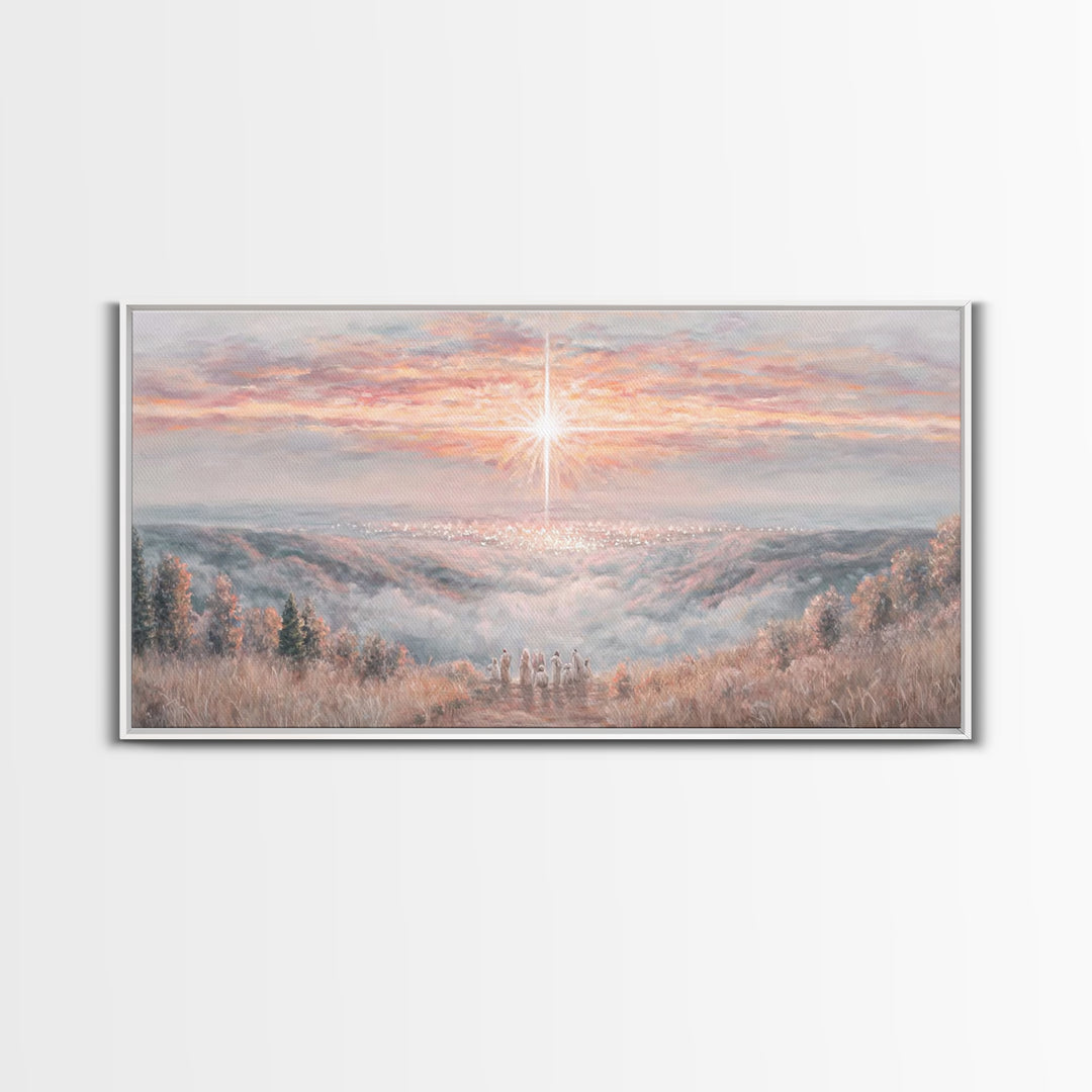 Dawn of Bethlehem – Framed Canvas Print – Christmas Wall Art – Christian Art Canvas – Christian Painting – Christmas Art Work – Christian C
