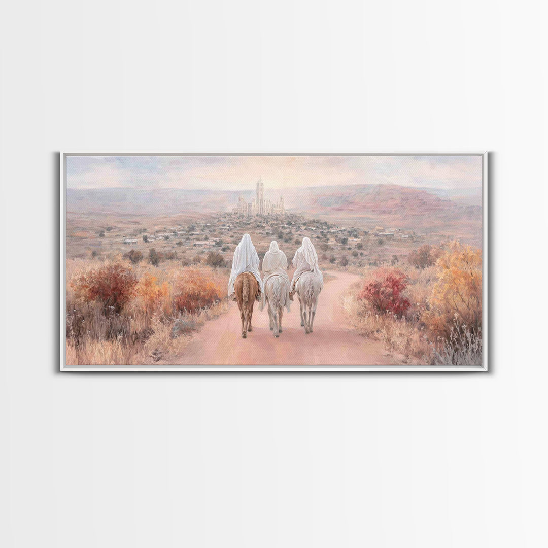Road to Bethlehem – Framed Canvas Print – Christian Christmas Art – Framed Christmas Wall Art – Christian Art Canvas – Christmas Art Prints