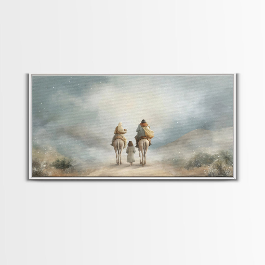 Sacred Ascent – Framed Canvas Print – Christian Art – Christian Art Prints – Christmas Canvas Wall Art – Christian Wall Art – Jesus Christm