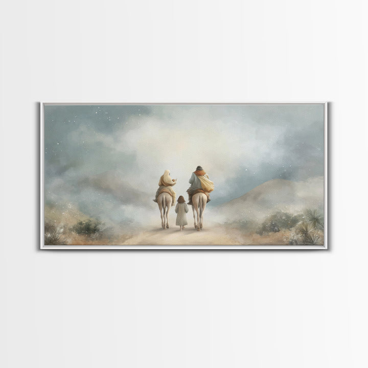 Sacred Ascent – Framed Canvas Print – Christian Art – Christian Art Prints – Christmas Canvas Wall Art – Christian Wall Art – Jesus Christm