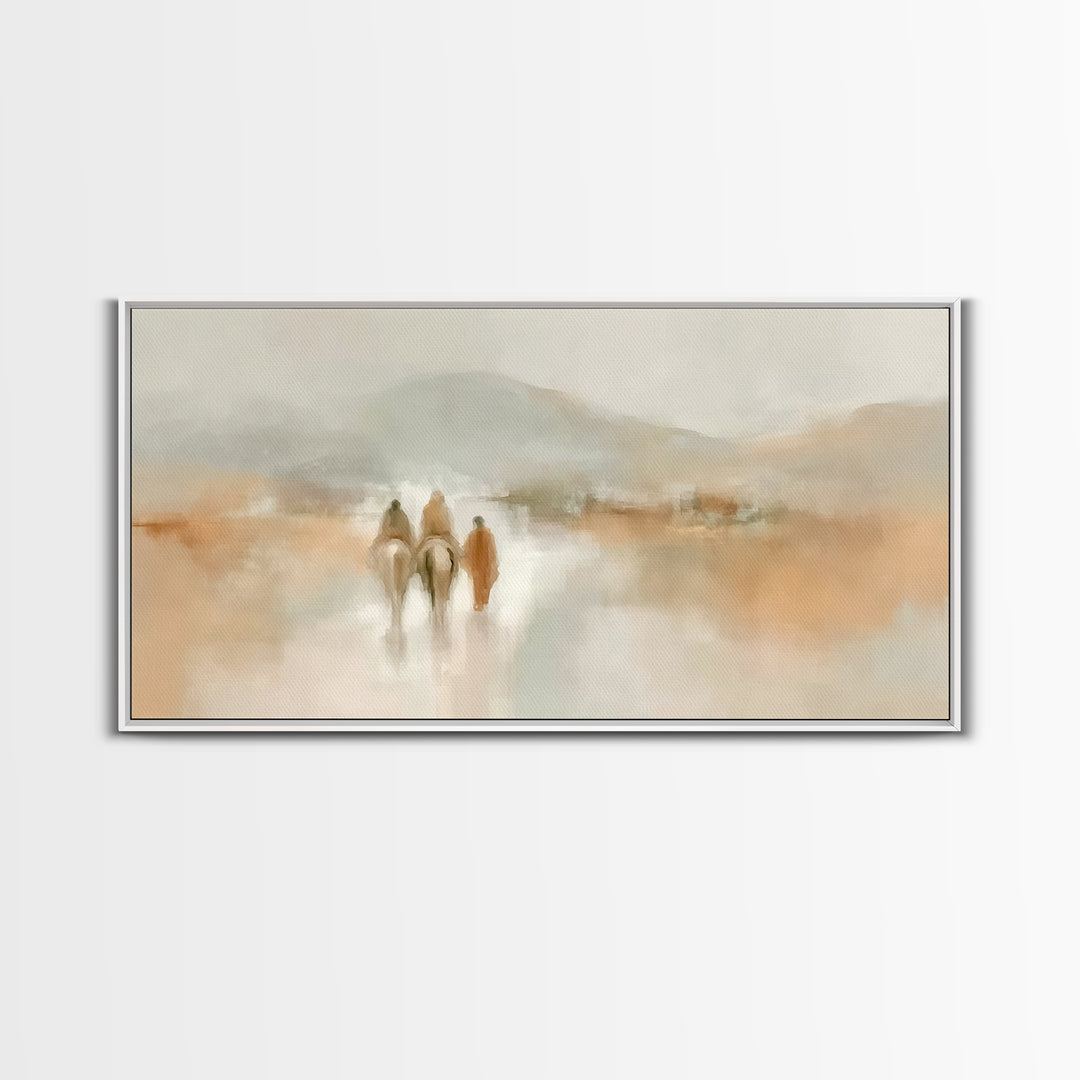 Guiding Pilgrims – Framed Canvas Print – Christian Wall Art – Christian Art Canvas – Christmas Art – Christian Christmas Art – Xmas Art