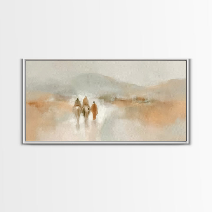 Guiding Pilgrims – Framed Canvas Print – Christian Wall Art – Christian Art Canvas – Christmas Art – Christian Christmas Art – Xmas Art