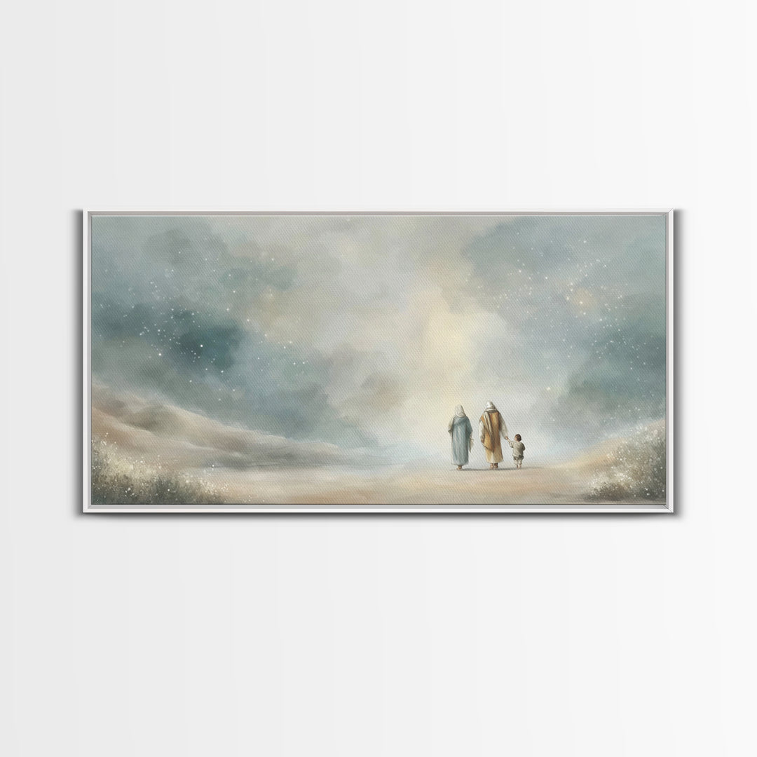 Stars Of Hope | Framed Canvas Print | Christian Wall Art | Christian Art Print | Christmas Art | Christian Decor | Jesus Painting