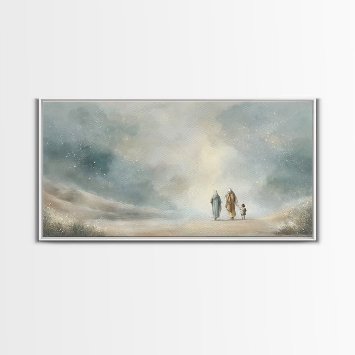 Stars Of Hope | Framed Canvas Print | Christian Wall Art | Christian Art Print | Christmas Art | Christian Decor | Jesus Painting