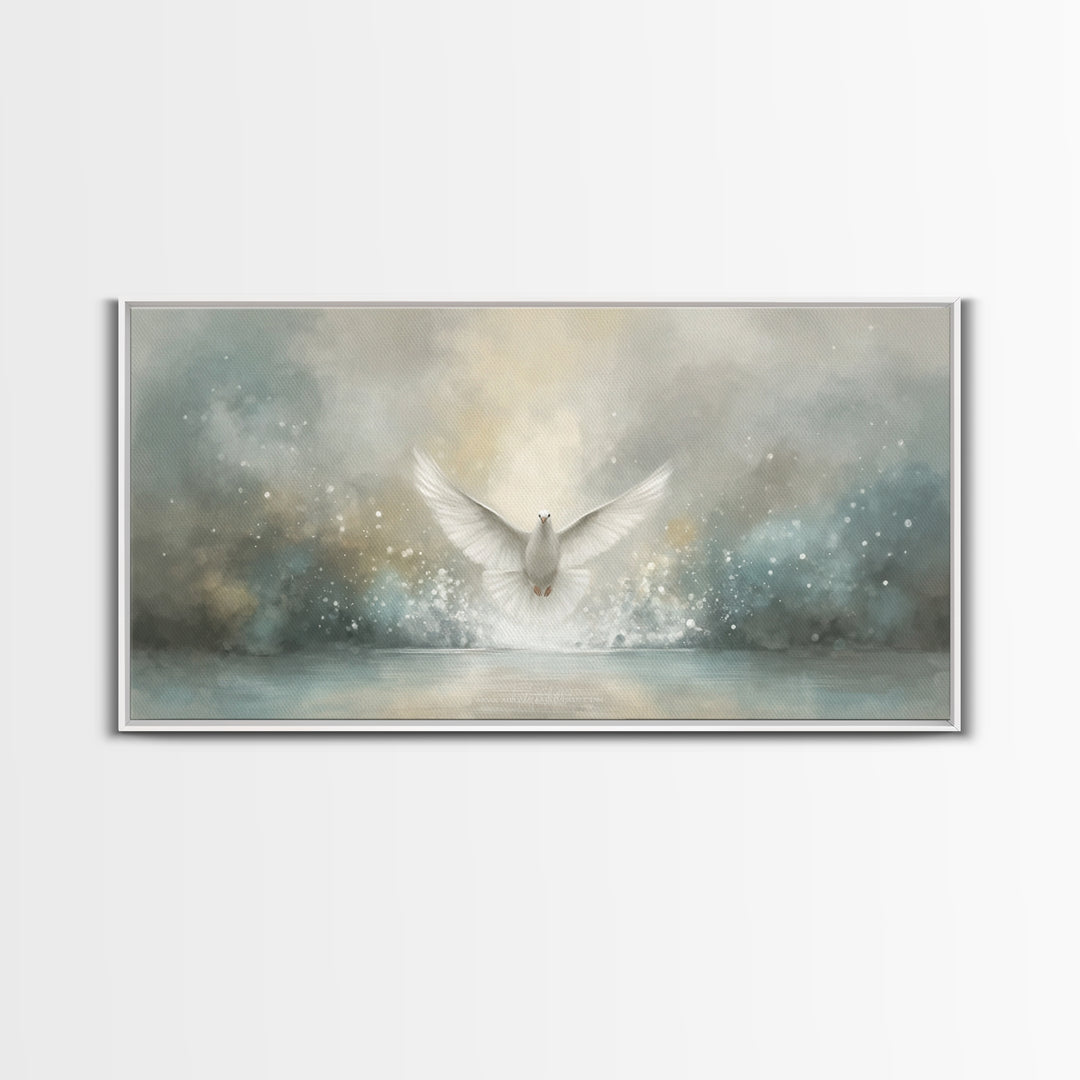 Heavenly Promise – Framed Canvas Print – Christian Art Canvas – Christian Wall Art – Christmas Art – Christian Painting – Christian Decor