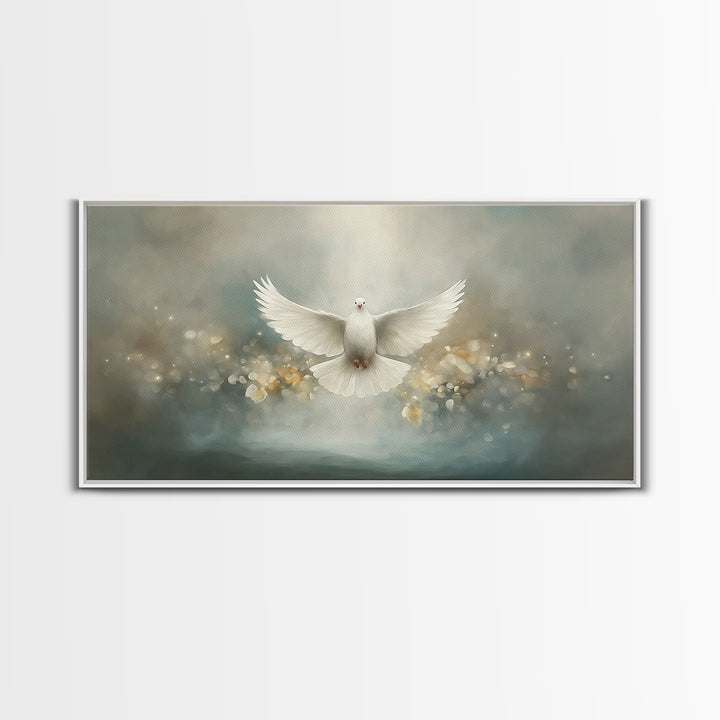 Divine Stillness – Framed Canvas Print – Christian Wall Art – Christian Art Canvas – Christian Painting – Christmas Art – Christian Decor