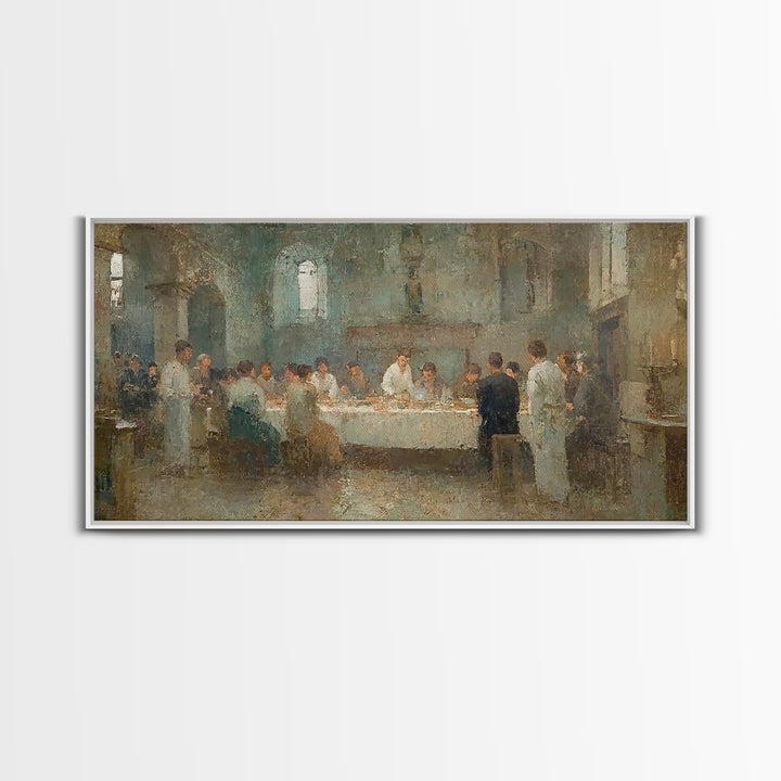 Sanctuary Feast Echo | Framed Canvas Print | Christian Wall Art | Jesus Canvas Art | Christian Art Print | Christmas Art | Christian Decor