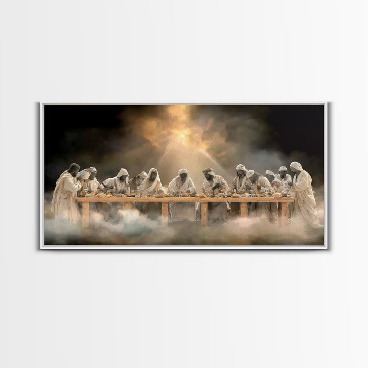 Holy Gathering Veil – Framed Canvas Print – Christian Art Canvas – Jesus Painting – Christian Wall Art – Christmas Art – Christian Gift