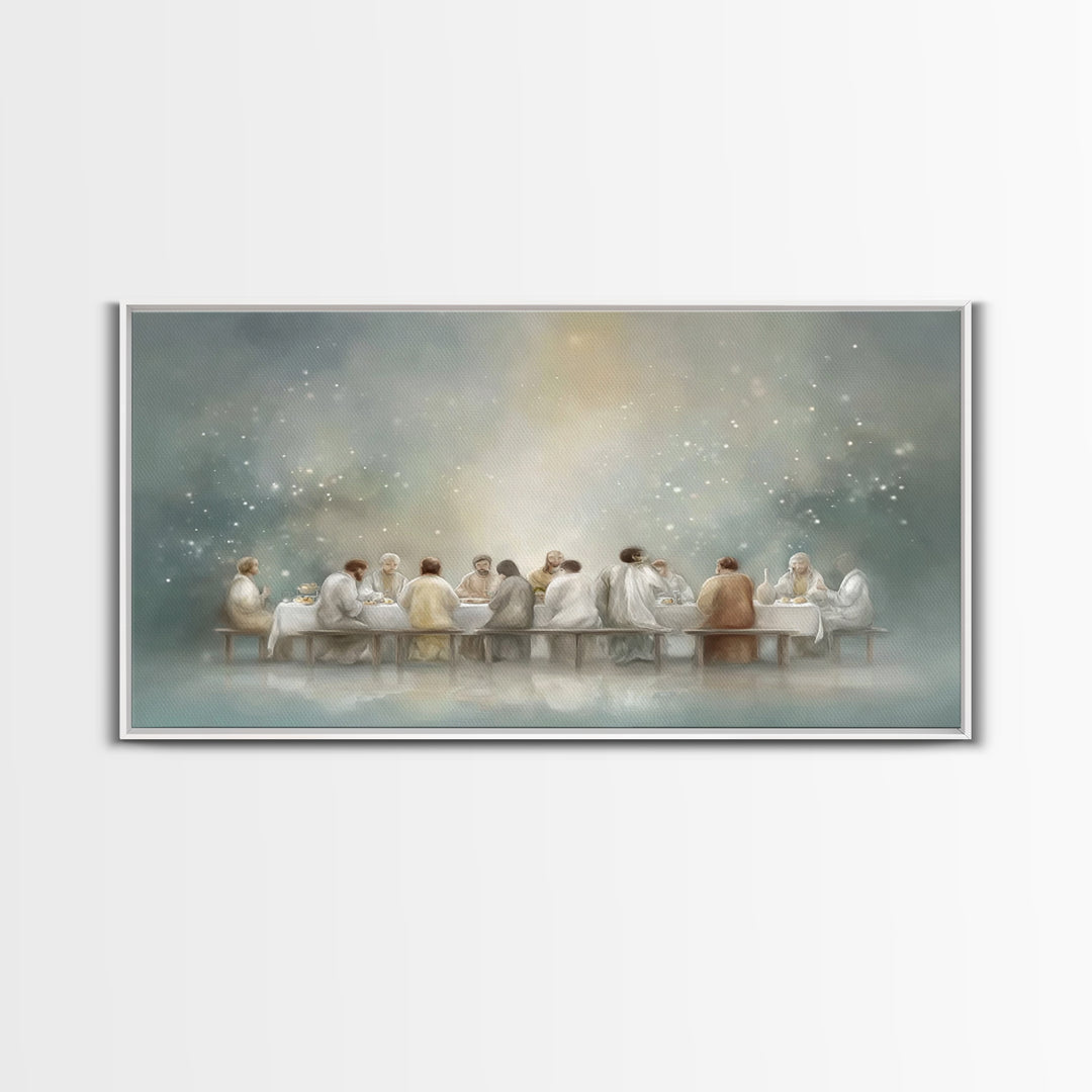 Blessed Table Dawn | Framed Canvas Print | Christian Wall Art | Jesus Painting Canvas | Christian Art Print | Christmas Art | Christian Dec