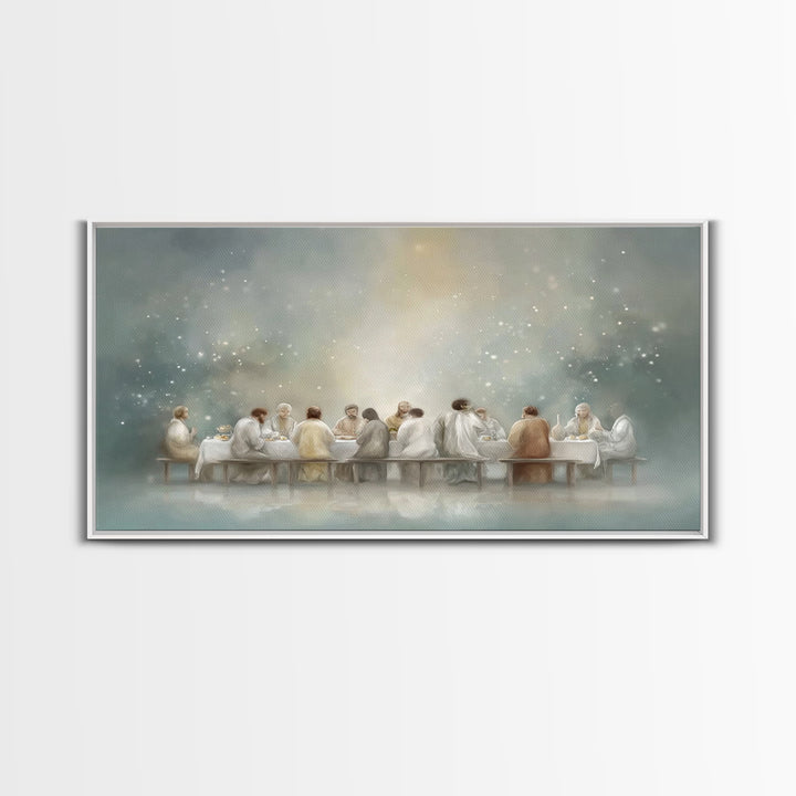 Blessed Table Dawn | Framed Canvas Print | Christian Wall Art | Jesus Painting Canvas | Christian Art Print | Christmas Art | Christian Dec