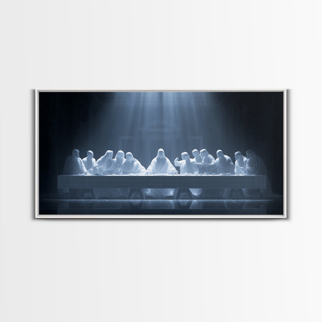 Heavenly Communion | Framed Canvas Print | Christian Wall Art | Christian Art Canvas | Jesus Painting | Christian Christmas Art