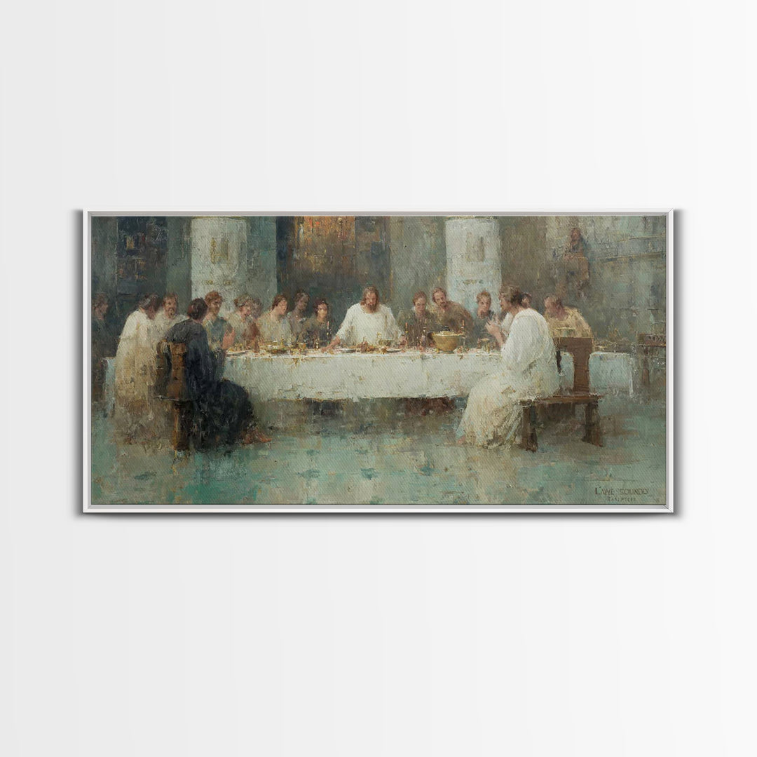 Sacred Gathering | Framed Canvas Print | Christian Wall Art | Jesus Painting | Christian Art Canvas | Large Christian Painting | Christian