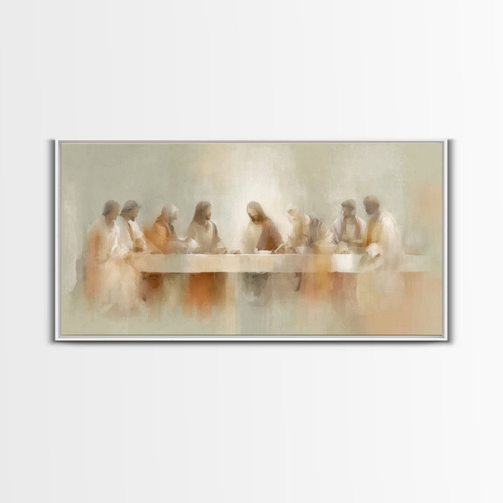 Radiant Supper Light | Framed Canvas Print | Christian Wall Art | Christian Art Canvas | Jesus Painting | Modern Christian Art | Christian
