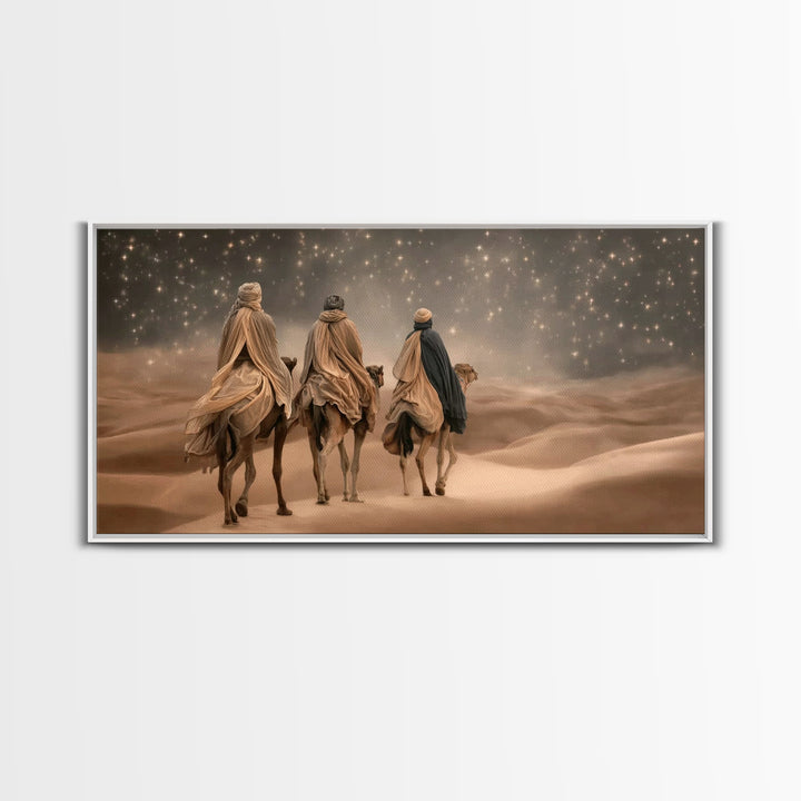 Three Kings Path – Framed Canvas Print – Christmas Wall Art – Christian Art Canvas – Jesus Christmas Art – Christian Painting – Christmas A