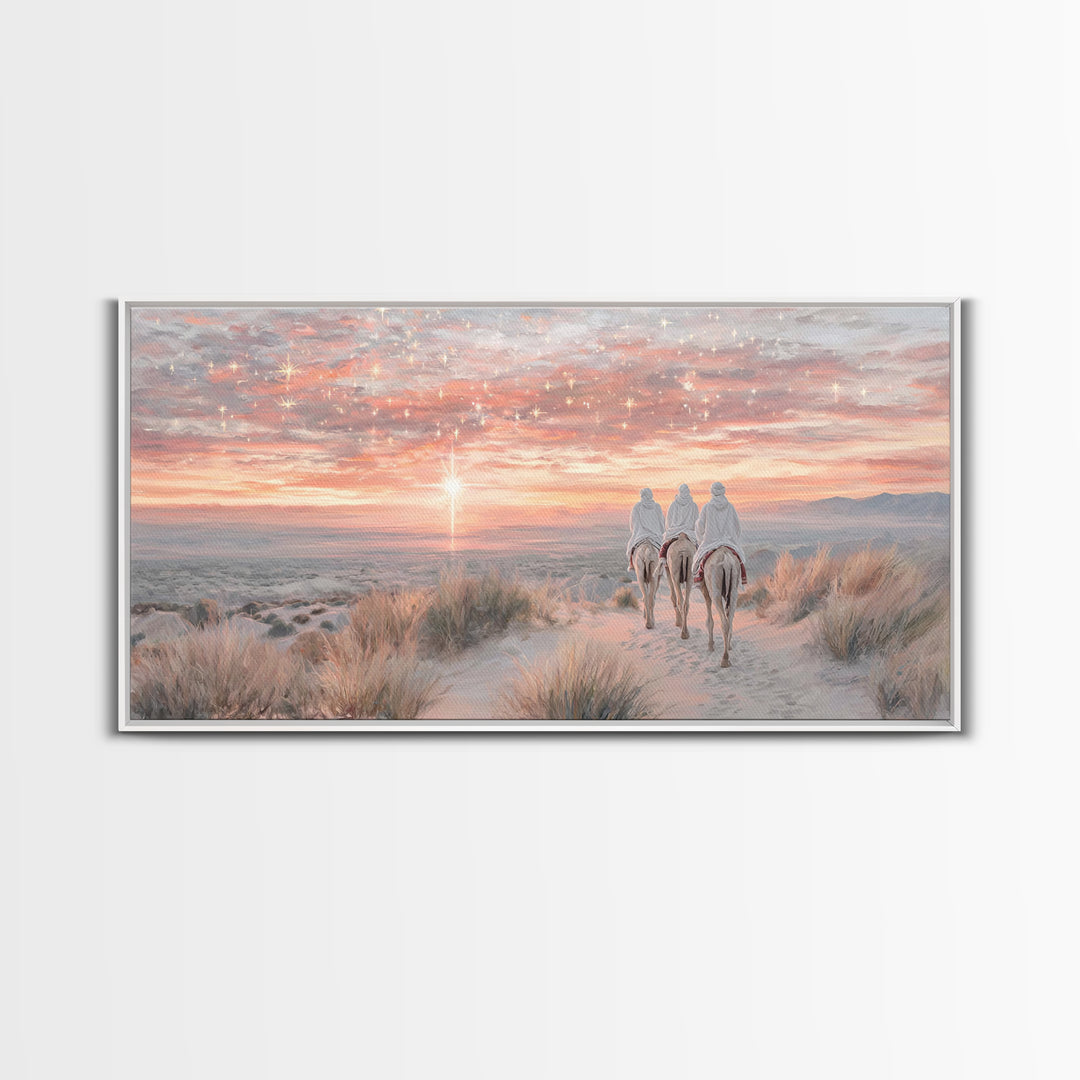 The Guiding Star – Framed Canvas Print – Christian Wall Art – Christian Art Canvas – Christian Christmas Art – Jesus Painting
