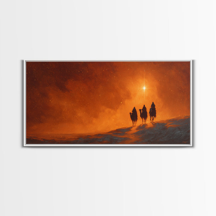 Faithful Journey – Framed Canvas Print – Christian Art Canvas – Christian Decoration – Christmas Wall Art – Christian Christmas Art – Jesus