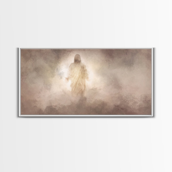 Heavenly Glory | Framed Canvas Print | Christian Art Canvas | Jesus Painting | Christian Wall Art | Christian Decor | Modern Christian Art